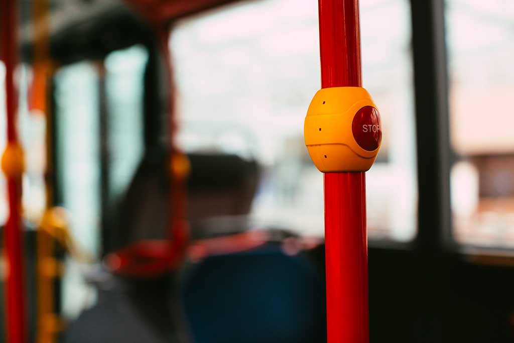 Stoppknapp i buss i Tyskland