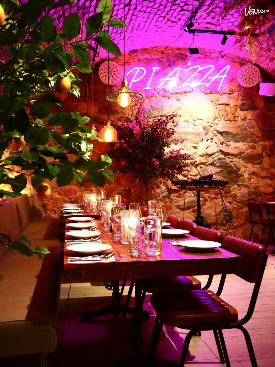 Café Piazzas festlokal chambre séparée Stockholm