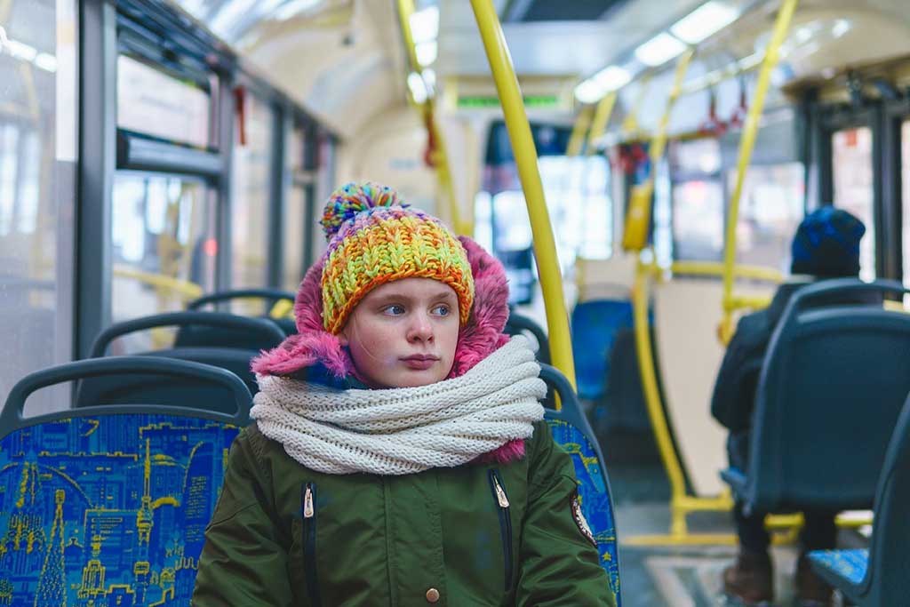Passagerare på skolresa