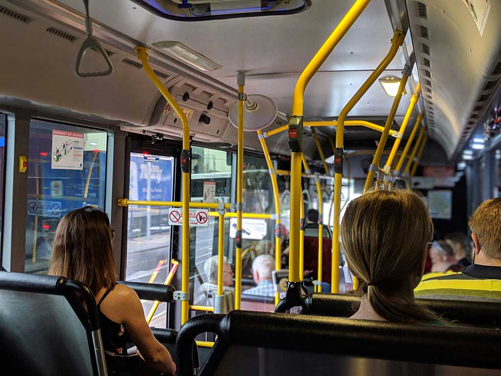 Passagerare i buss